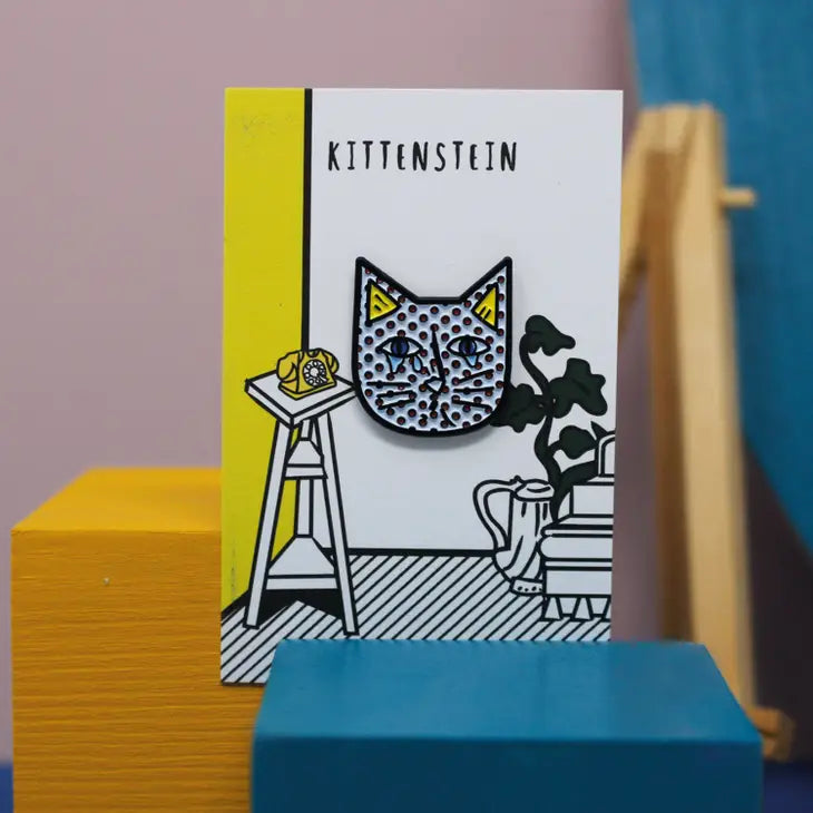 Pin Cat Rtist Kittenstein Cat Artist Pin – Asheville Art Museum Store