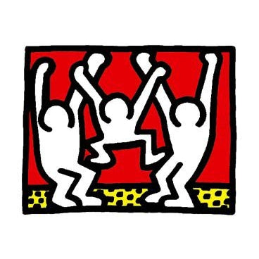 Dance single card by Keith Haring