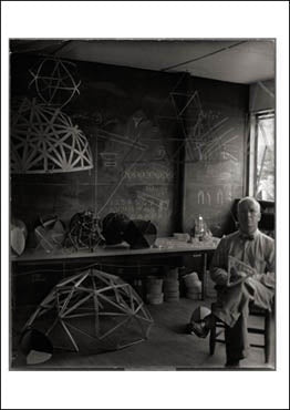 Hazel Larsen Archer Postcard - Buckminster Fuller at Black Mountain College