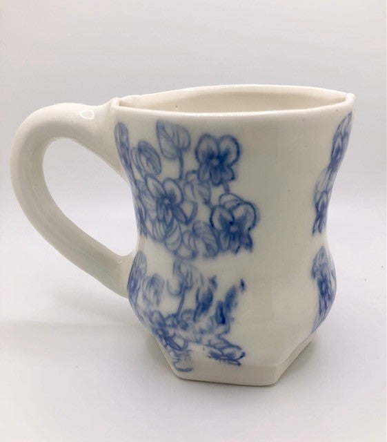 Floral Corset Porcelain Mug By Morgan McCarver