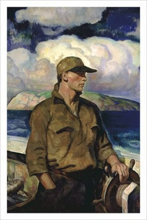 N.C. Wyeth: Young Maine Fisherman Postcard