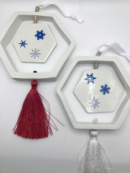 Hexagon Tassel Ornaments By Morgan McCarver