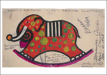 Alexander Calder Postcard - Shoofly Elephant