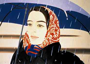 Alex Katz Postcard - Blue Umbrella