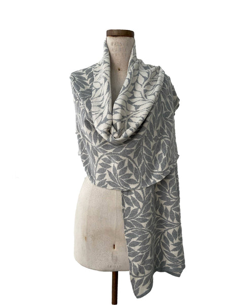 Olive Branch Wrap in Light Grey